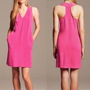Banana Republic | T-Back Shift Dress | Barbie Pink | Size 2